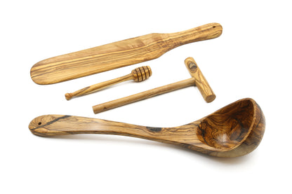 A must-have for chefs: olive wood crepe/pancake baking set, Premium set