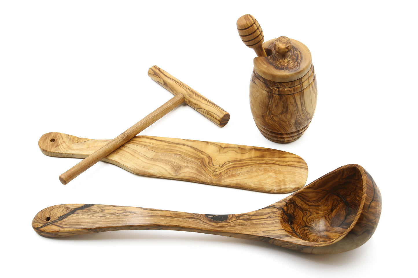 Create gourmet crepes and pancakes with the olive wood Master set