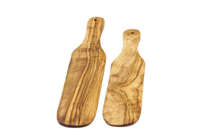 Unique olive wood utensil for flipping crêpes and pancakes