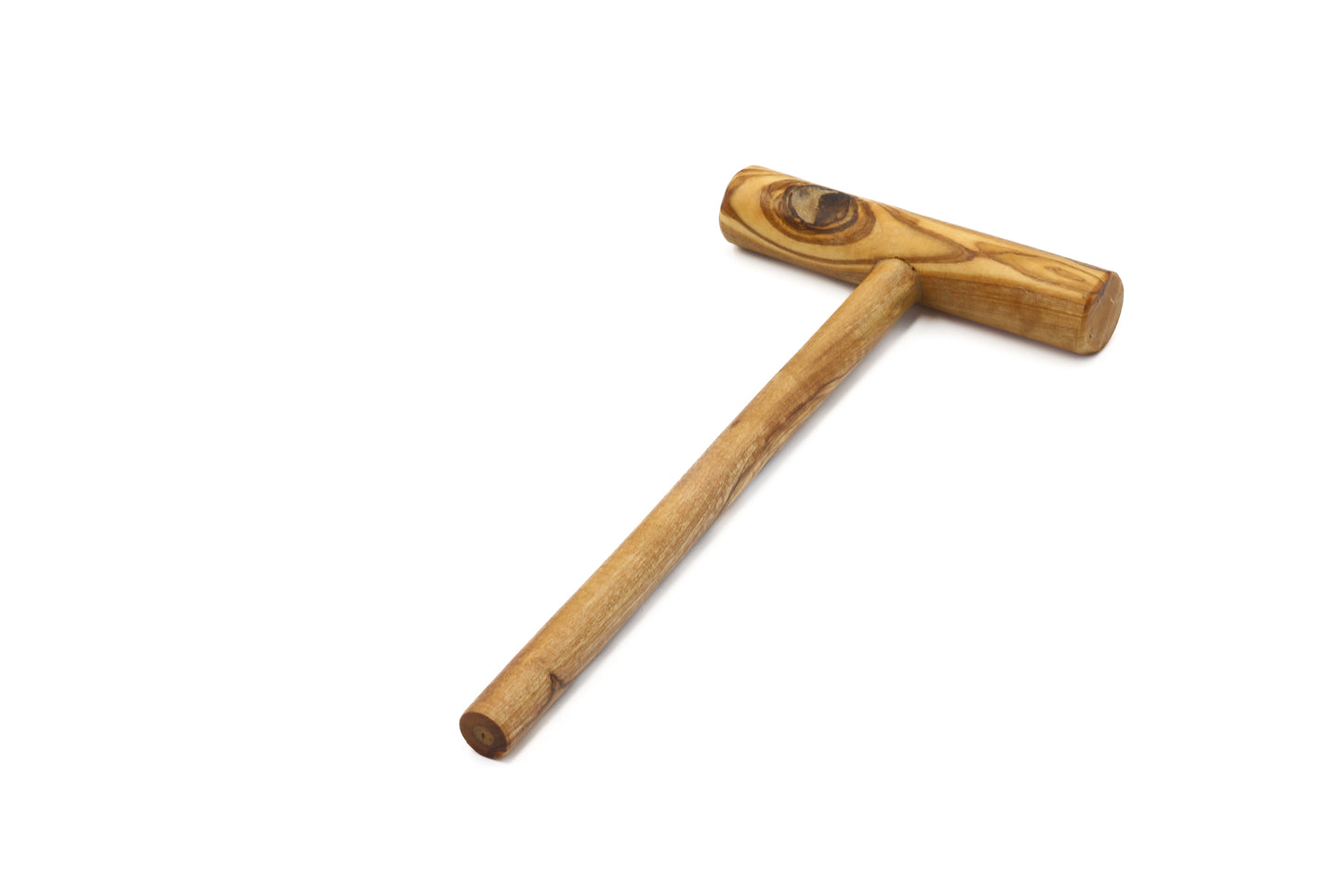 T-shaped rounded crêpe spreader made from olive wood
