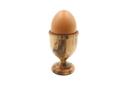 Artisan-made egg cup crafted from beautiful olive wood