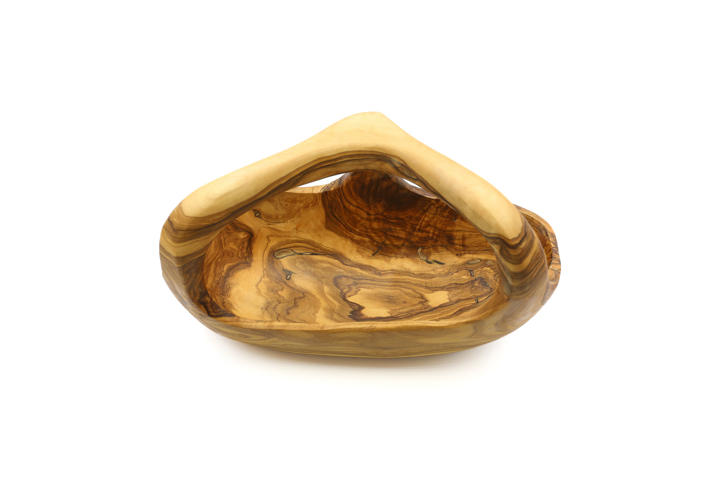 Olive Wood Fruit Holder with Easy-to-Grip Handle