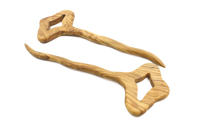 Eco-friendly hairpin made from natural olive wood