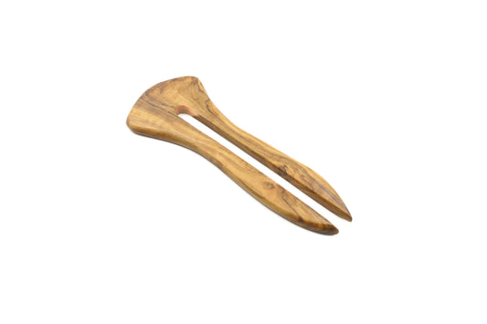 Handcrafted olive wood hairpin with a natural touch