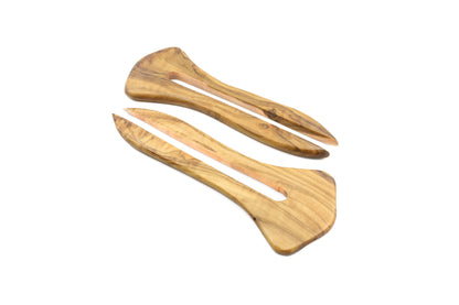 Olive wood hairpin with a rustic and organic look