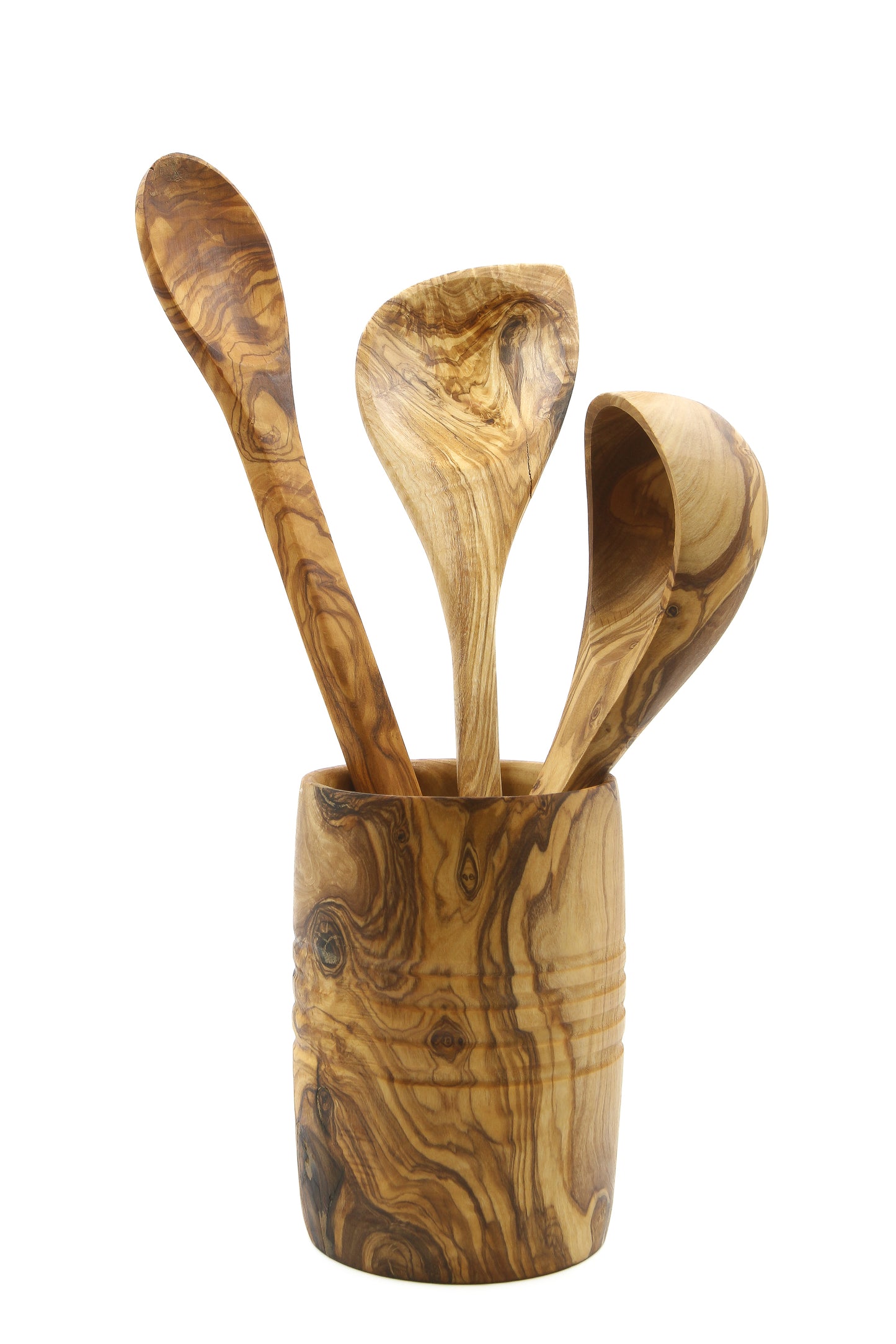 Olive wood kitchenware utensils set