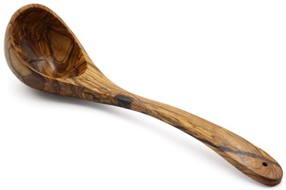 Durable and stylish olive wood soup serving tool