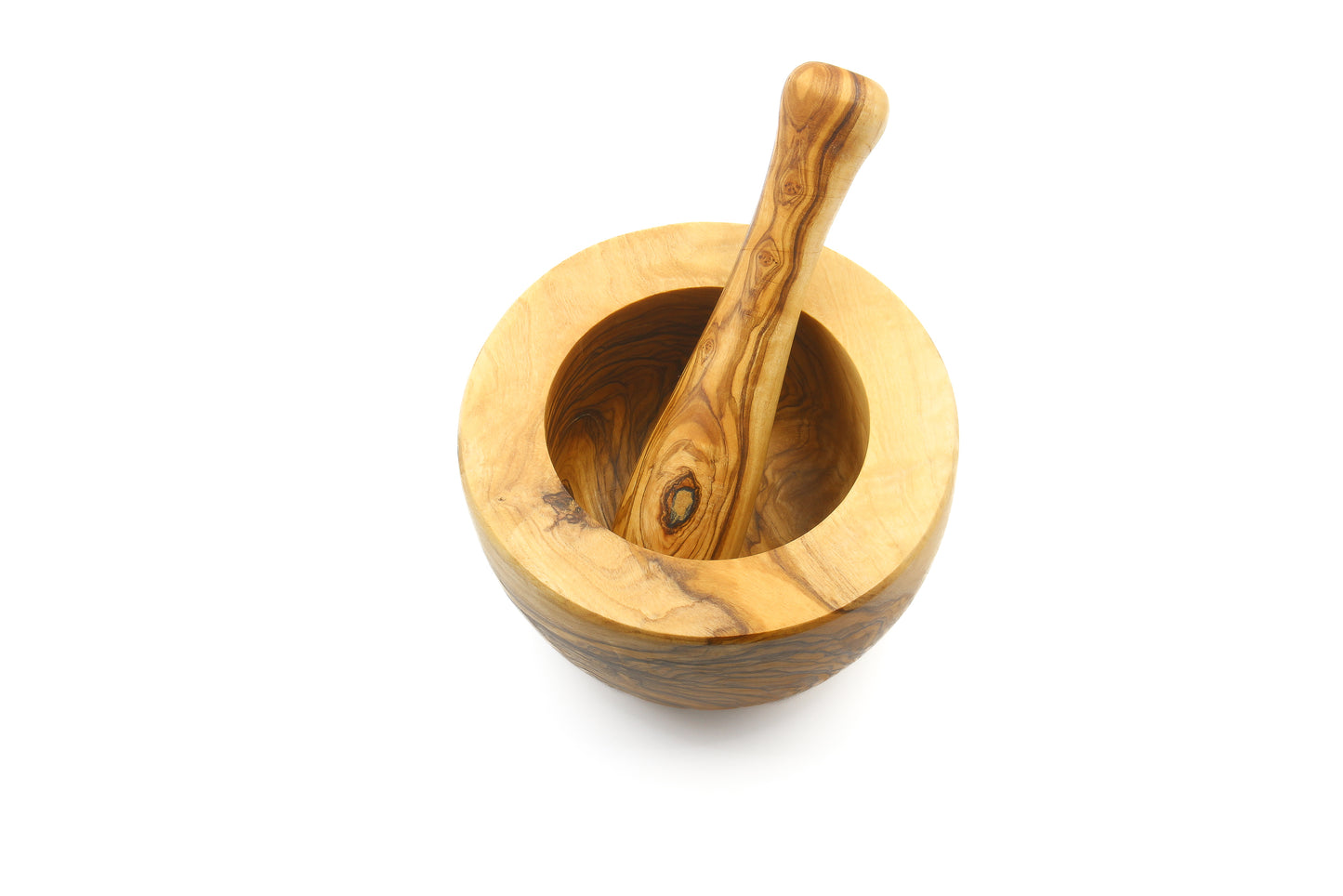 Natural olive wood mortar and pestle for your kitchen