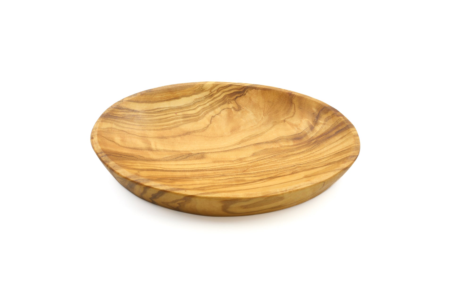 Unique handmade olive wood oval bowl and picker set