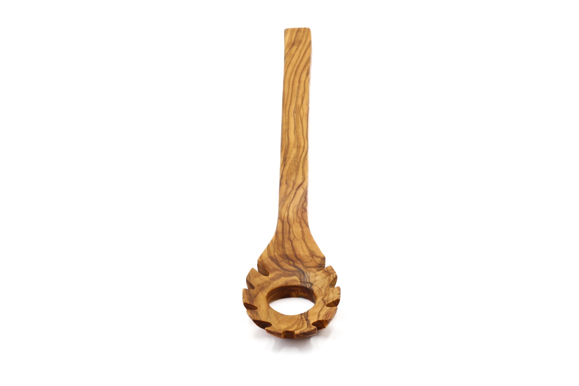Olive wood forked spoon for serving your favorite pasta