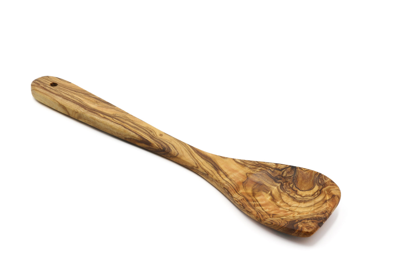 Rustic charm in your kitchen: olive wood pointed stirring spoon