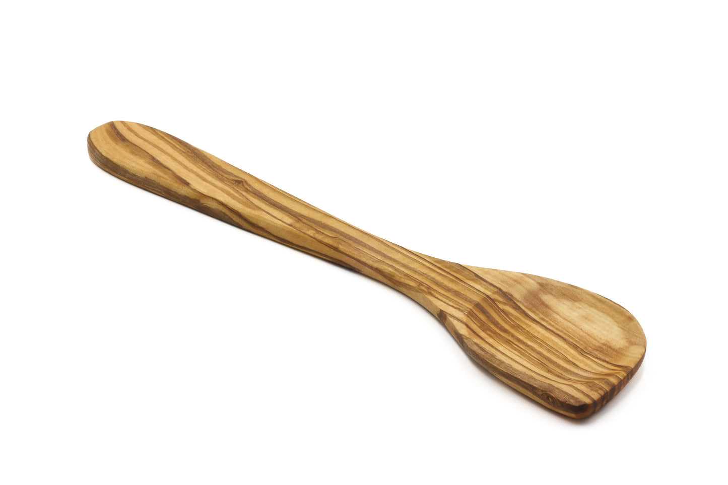 Exquisite artisan-made pointed spoon in olive wood