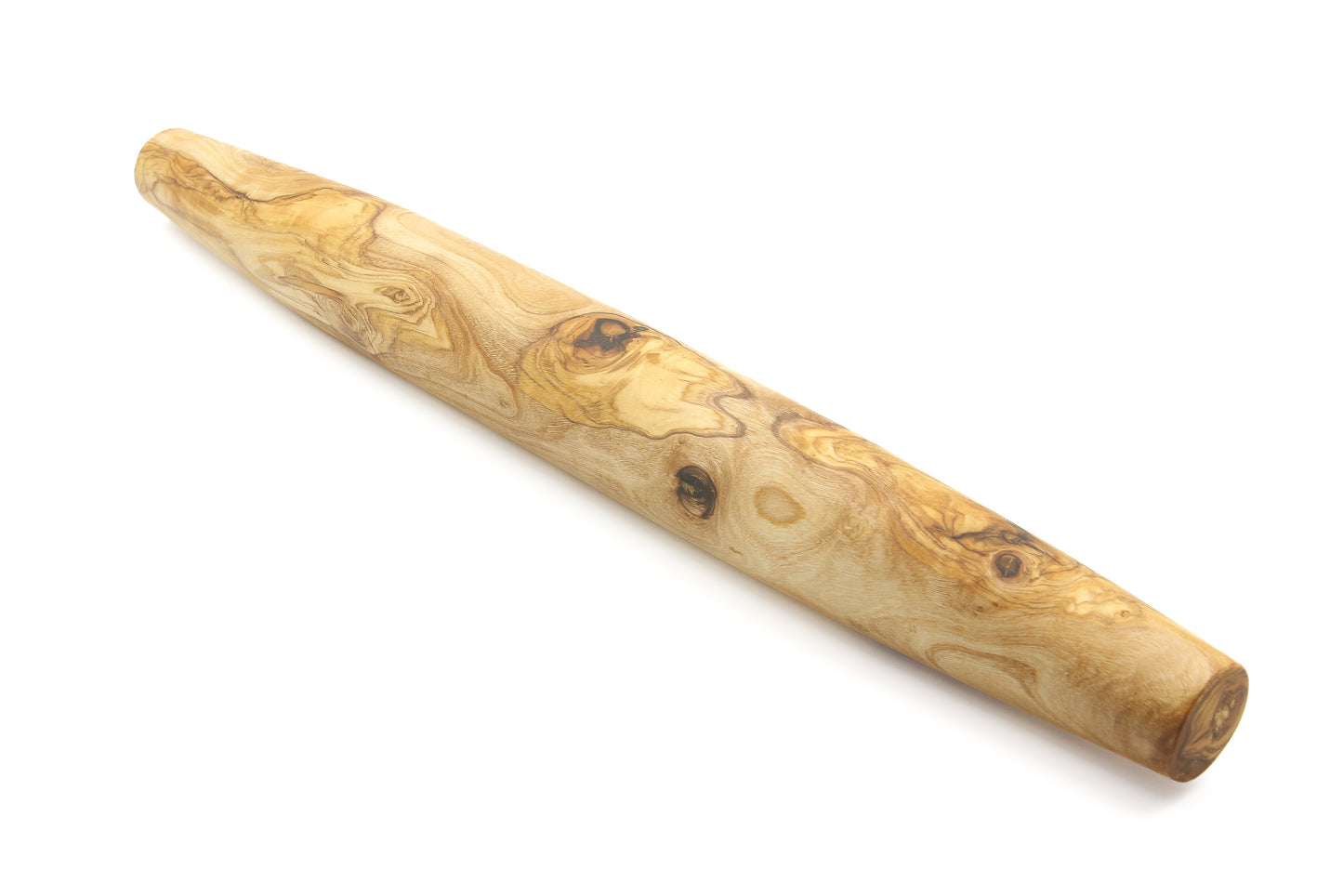 Vintage-style olive wood rolling pin