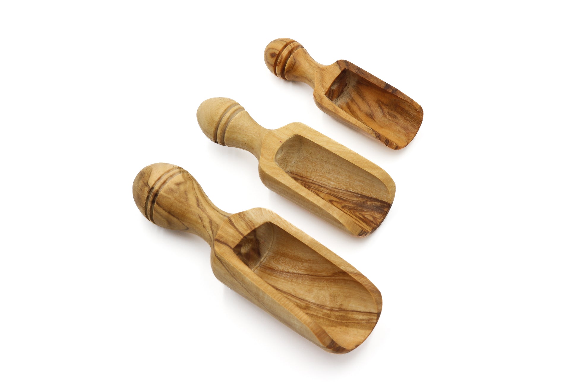 Explore the beauty of olive wood with our scoops and measuring spoons