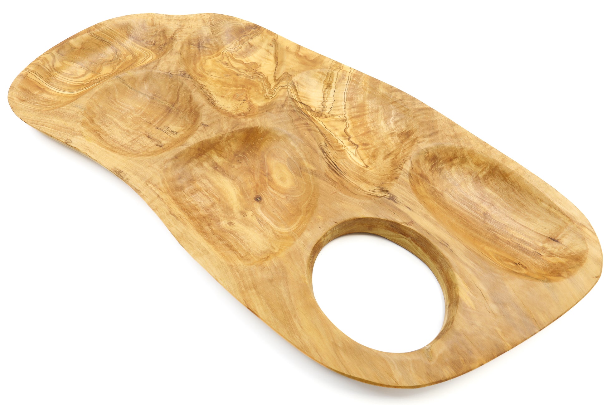 Natural olive wood appetizer tray for your special occasions