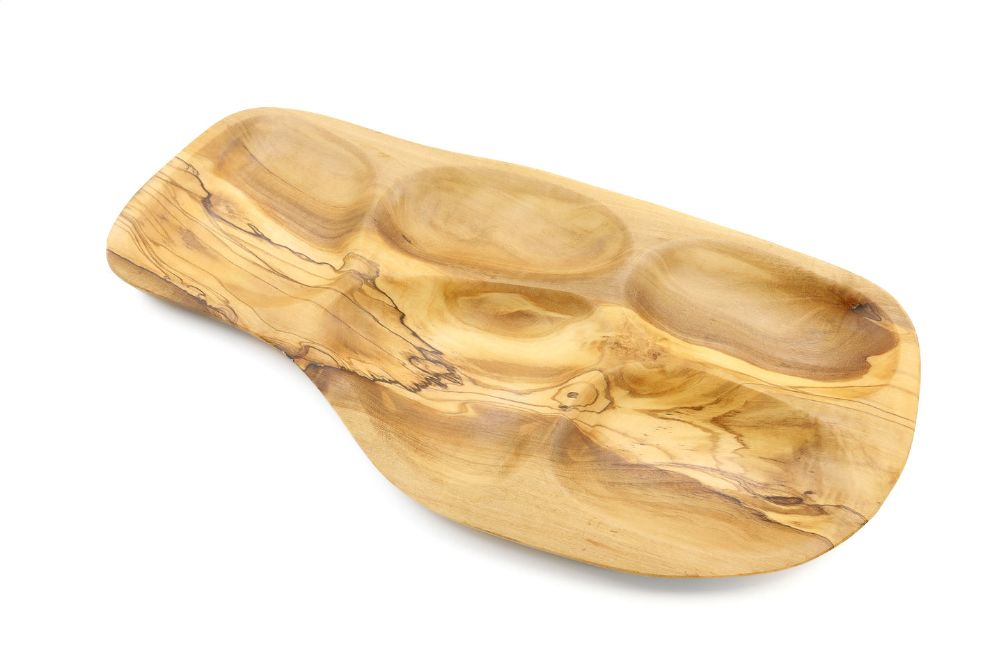 Olive wood tray for creative and unique appetizer displays