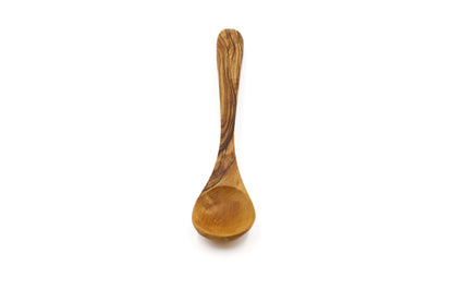 Small wooden spoon carved from olive wood