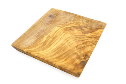 Elegant square and rectangular olive wood servingware