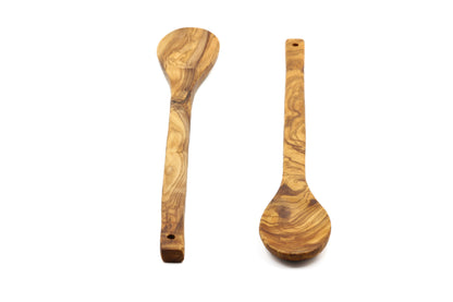 Add elegance to your kitchen with this olive wood cooking spoon