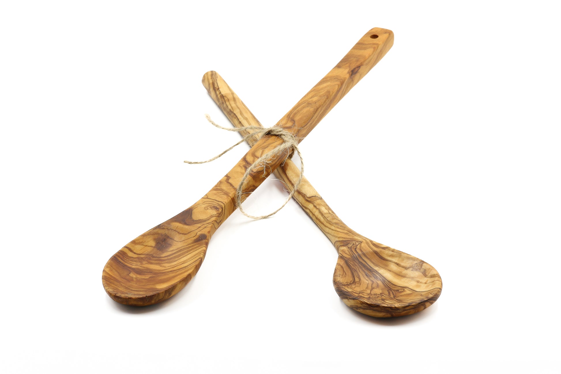 Handcrafted olive wood spoon for stirring, mixing, and cooking