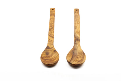 Elevate your cooking with an olive wood stirring and mixing spoon