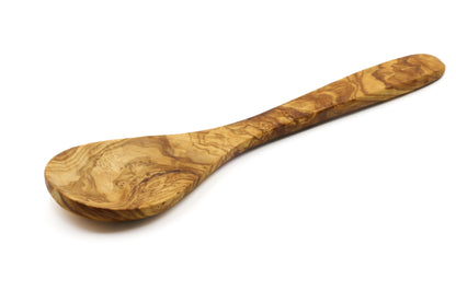 Olive wood broad serving spoon, olive wood rice and potato server