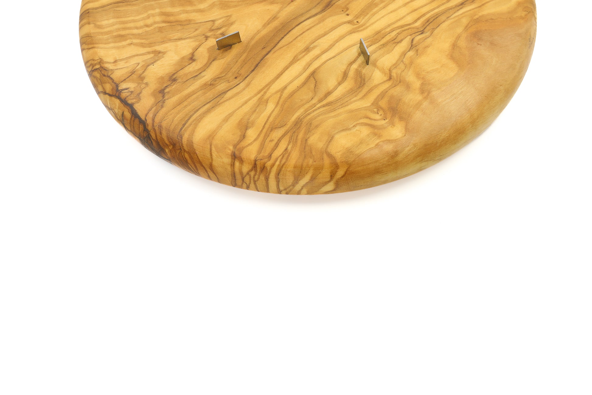 Hand-finished olive wood cheese board with a stainless steel platter and cheese shaver for cheese lovers