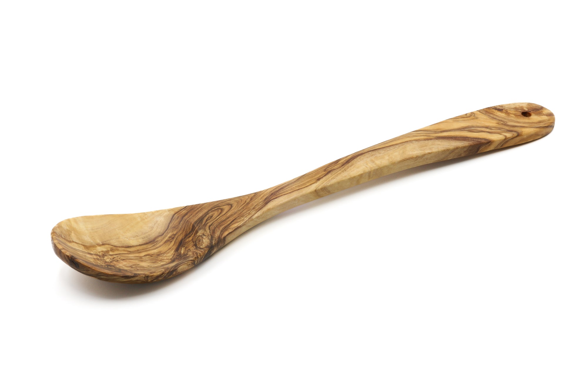 Traditional olive wood spoon for polenta and stirring