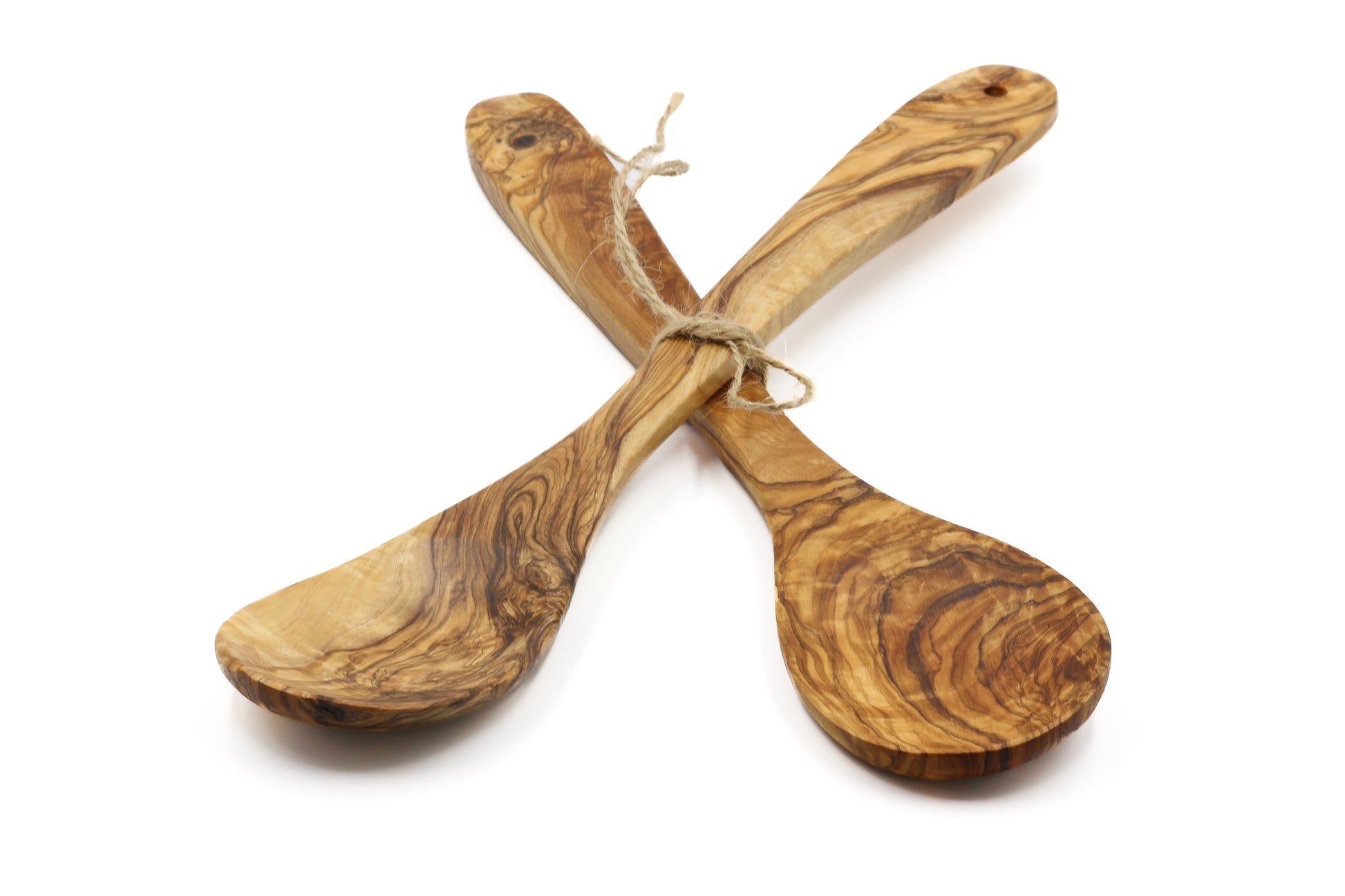 Handcrafted olive wood spoon for polenta and stirring tasks