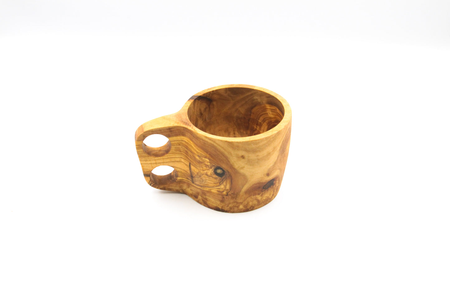 Kuksa fait main en bois d'olivier, mug scandinave