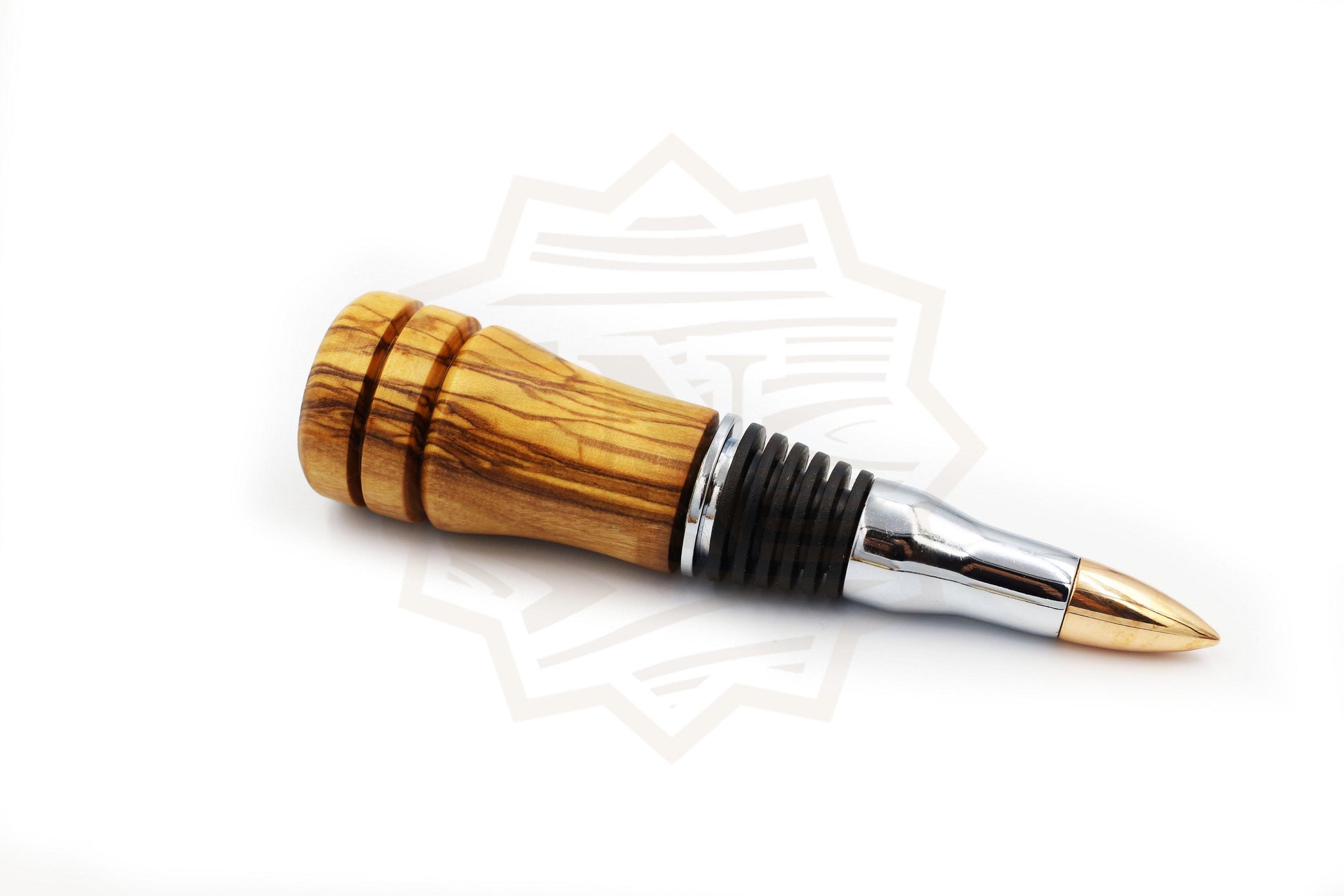 One-of-a-kind olive wood bottle stopper for wine lovers